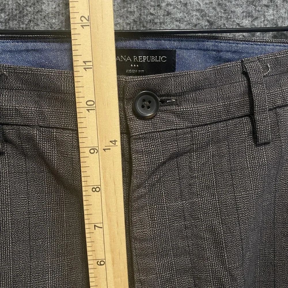 Banana Republic Pants Mens 32x30 Brown Aiden Fit Chino Dress Casual Flat‎ Front